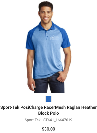 Man wearing blue Sport-Tek shirt